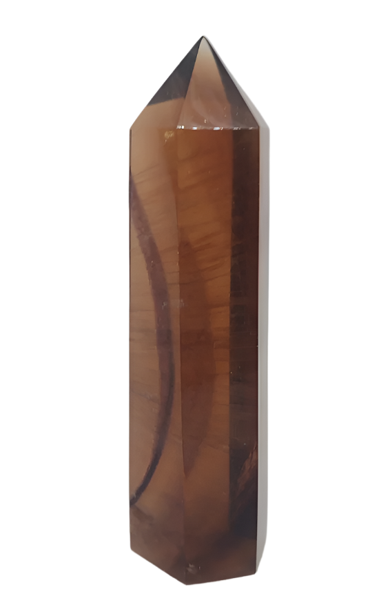 140G Tawny Fluorite Crystal Tower with Rabbit Hair Inclusions