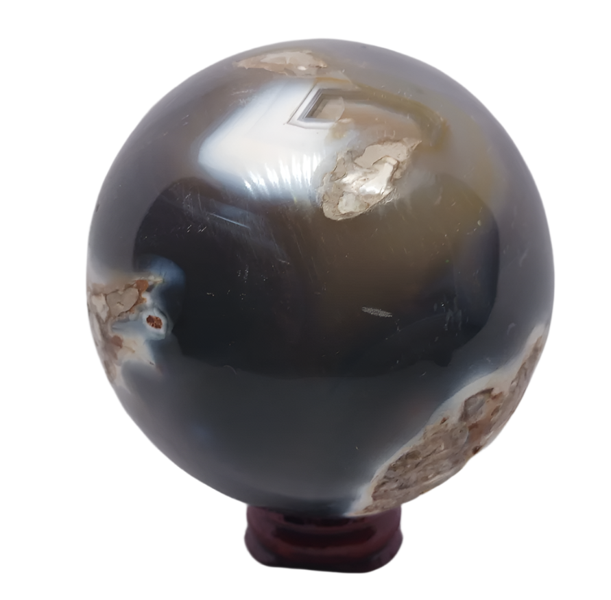 720G Orca Agate Crystal Sphere