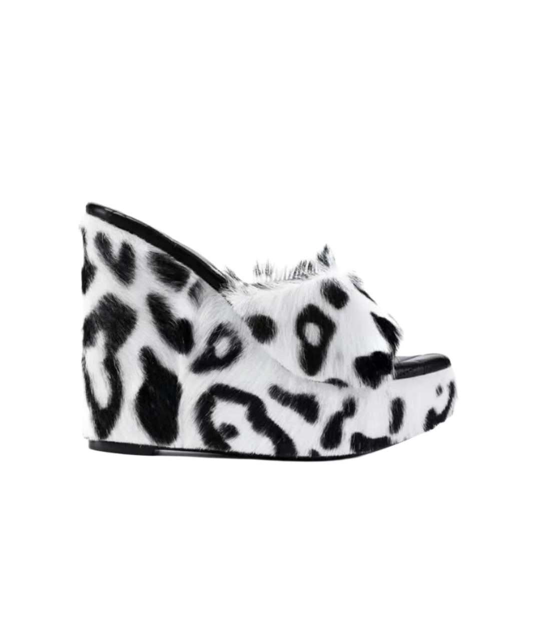 Faux Fur Wedge Sandals