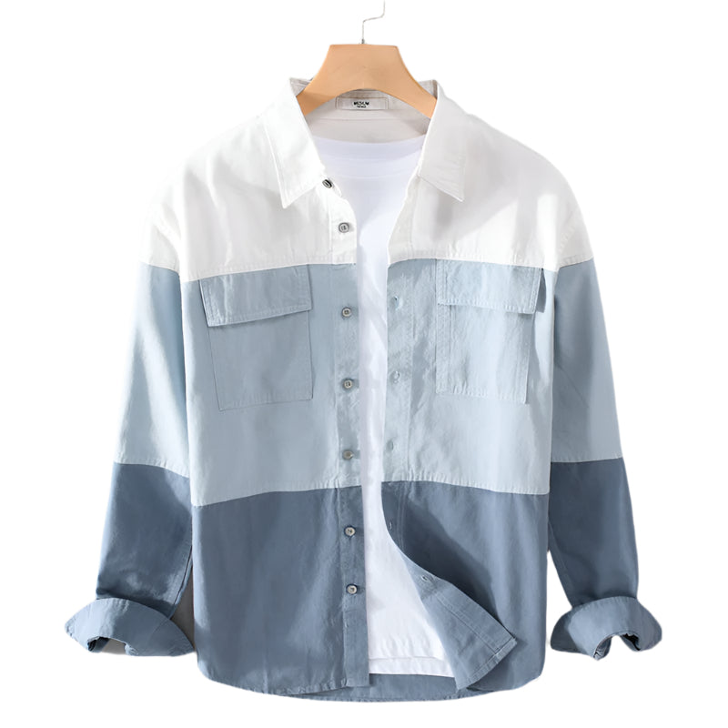 Men's Cotton Long Sleeve Collar Shirt