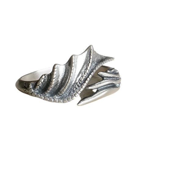 S925 Sterling Silver Dragon Wings Ring