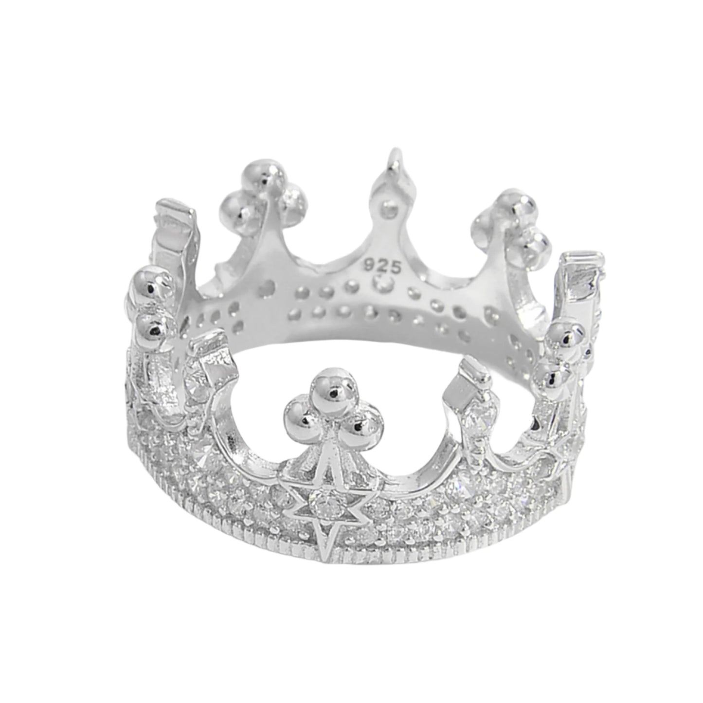 Crown Shape Zircon 925 Sterling Silver Ring