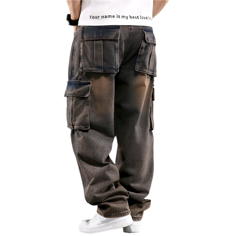 Men's Loose Fit Six Pockets Jeans