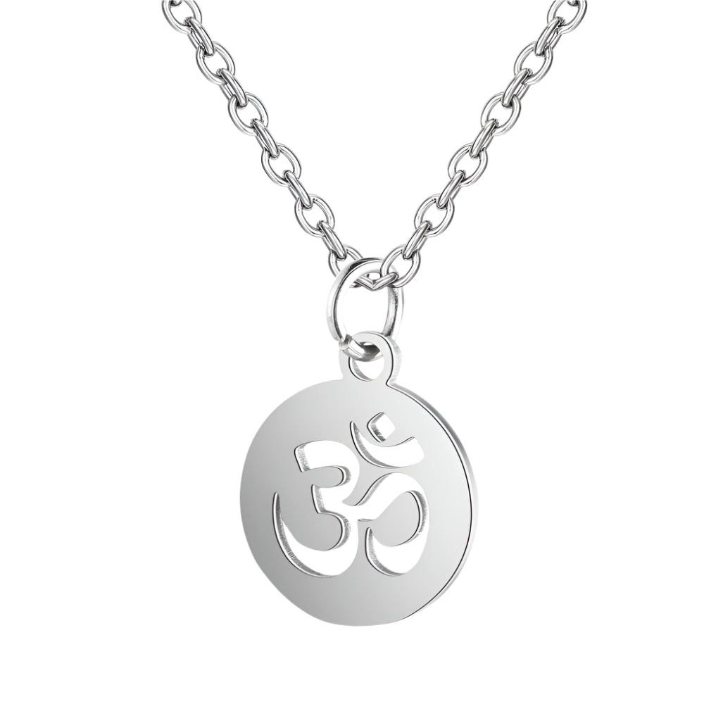 Stainless Steel Om Pendant Necklace