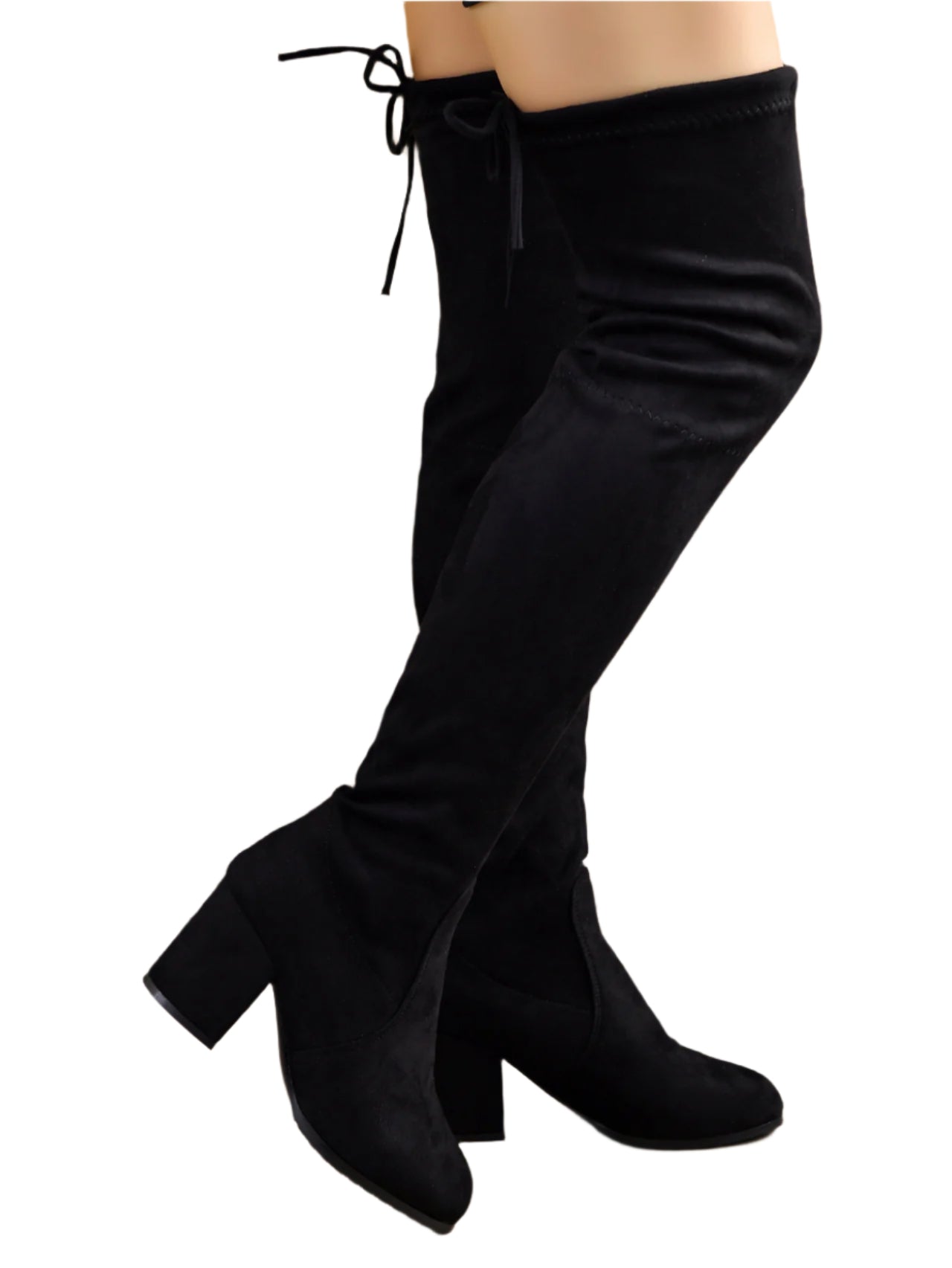 Round Toe Block Heel Boots