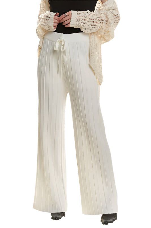 ADORA Tied Wide Leg Knit Pants
