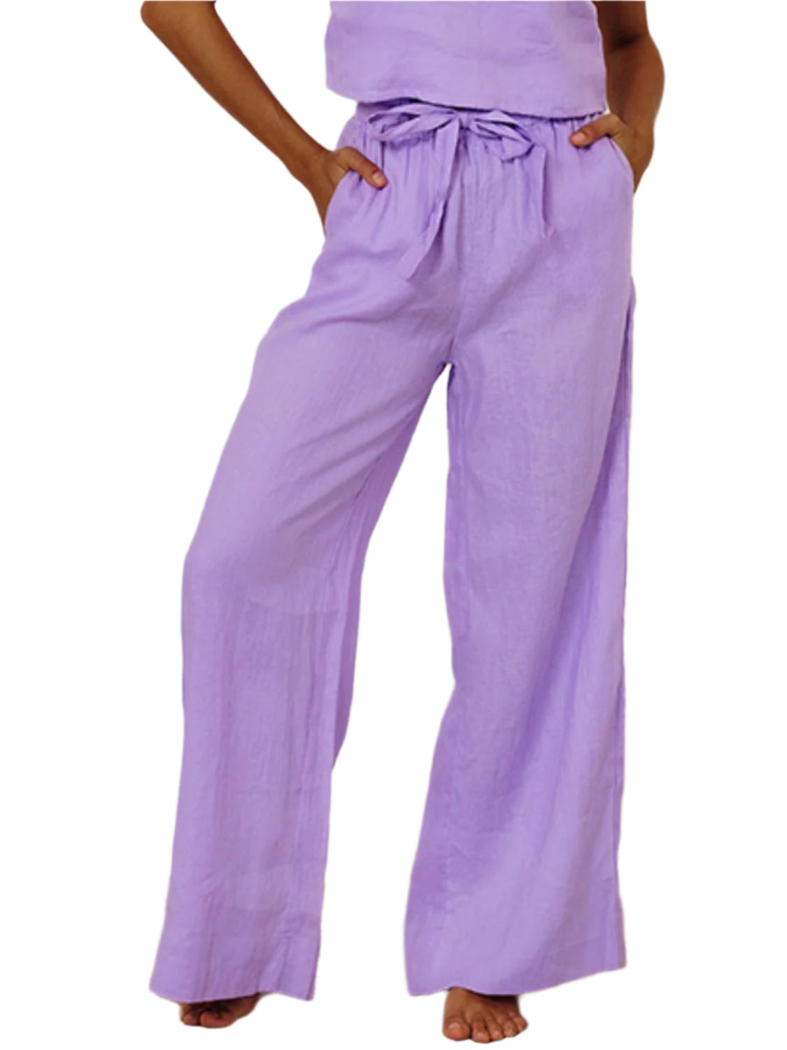 Square Neck Sleeveless Top and Pants Set