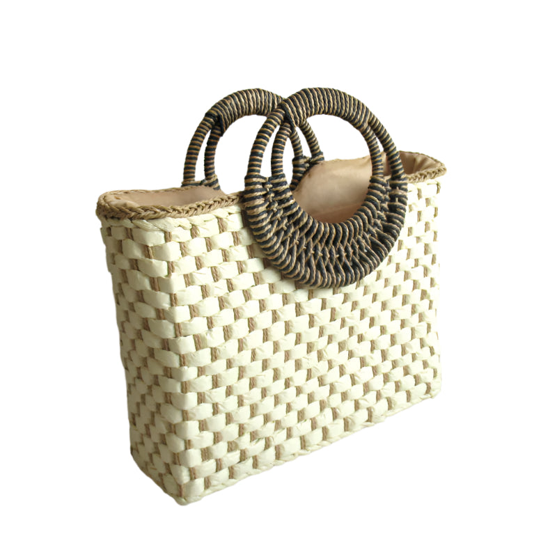 Hand Woven Straw Tote
