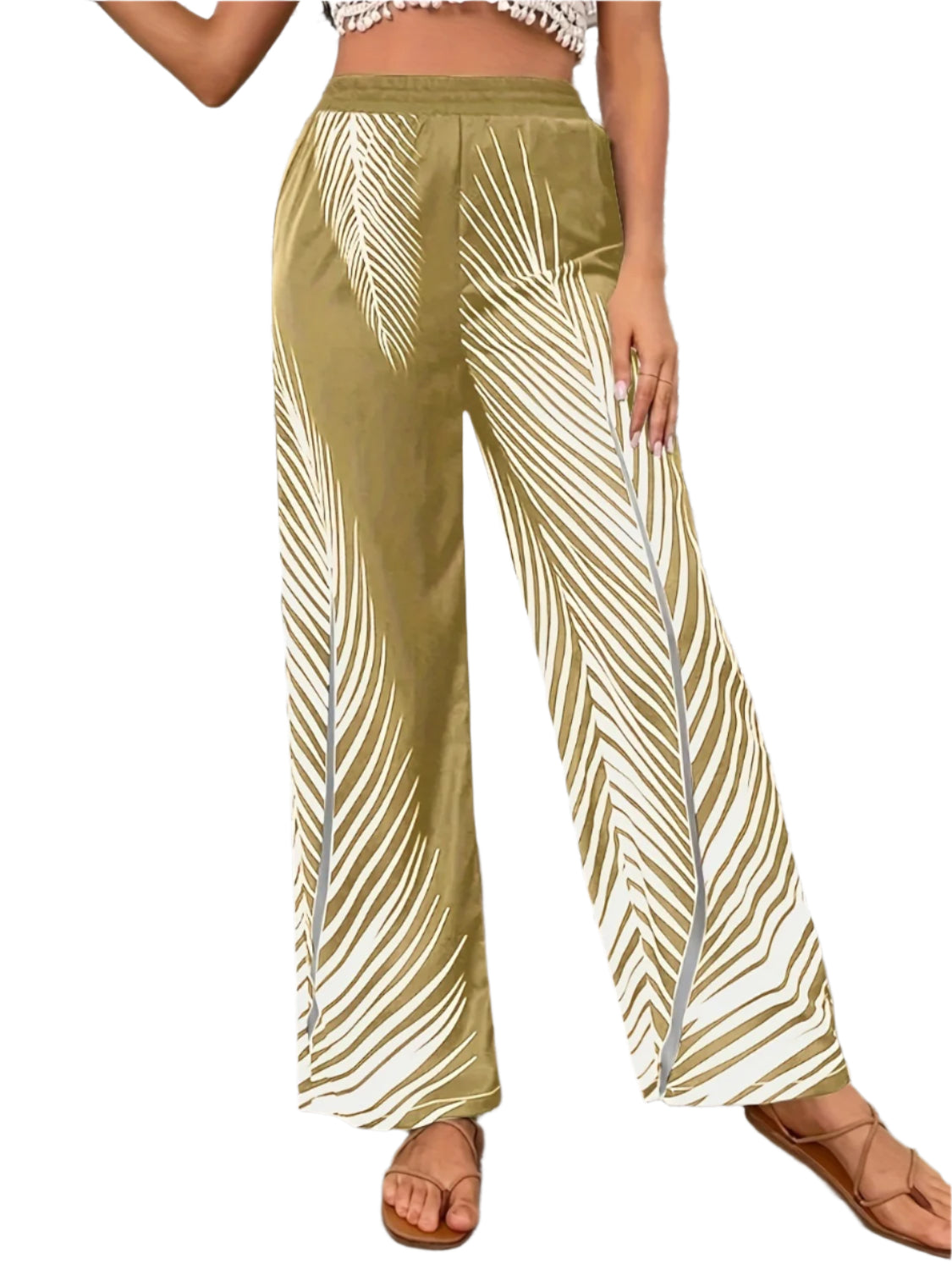 Printed Wide Leg Pants