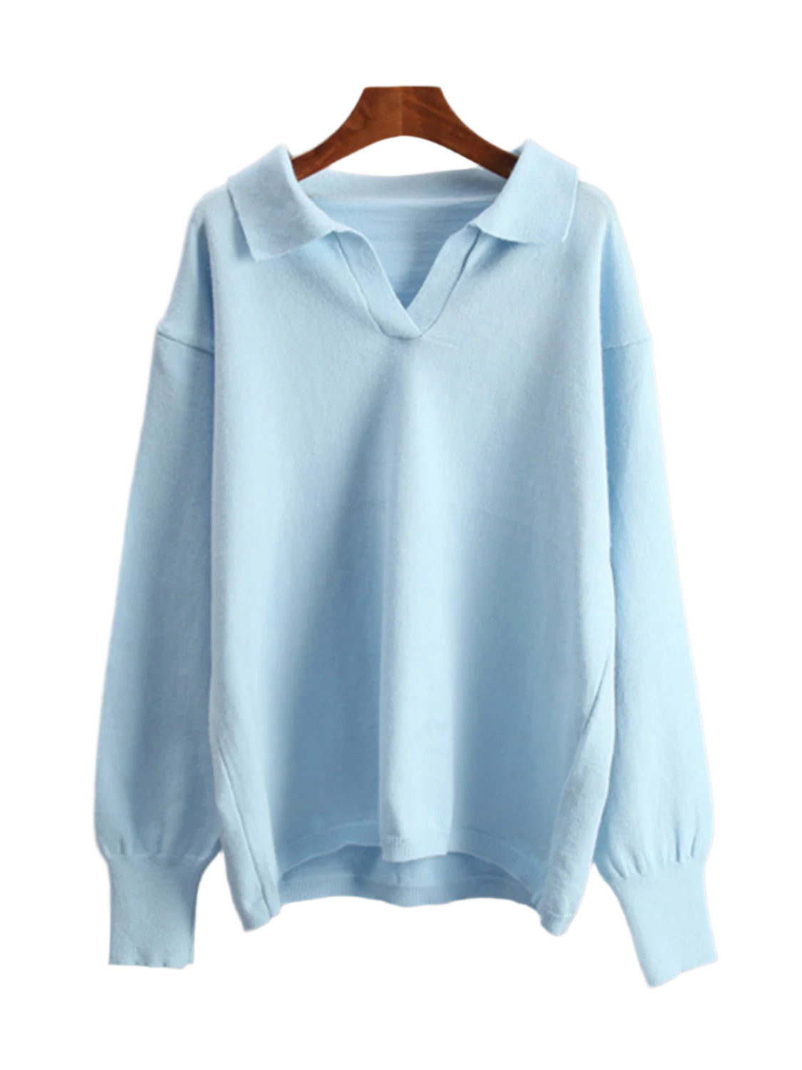 Johnny Collar Long Sleeve Top and Pants Sweater Set