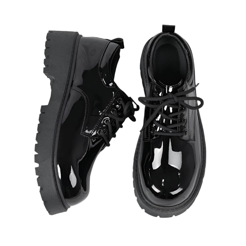 Men's PU Patent Leather Thick Sole Shoes