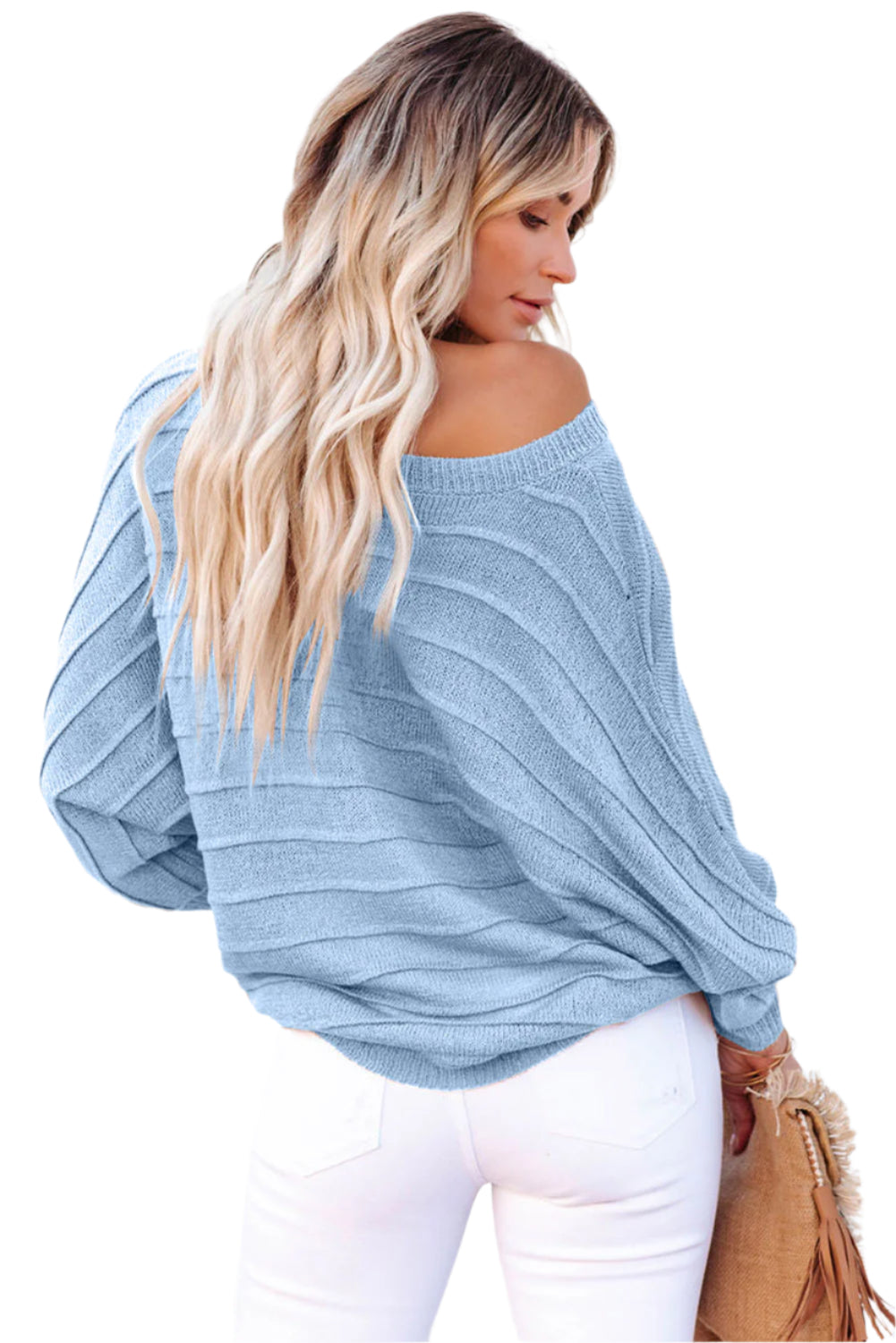 Round Neck Long Sleeve Knit Top
