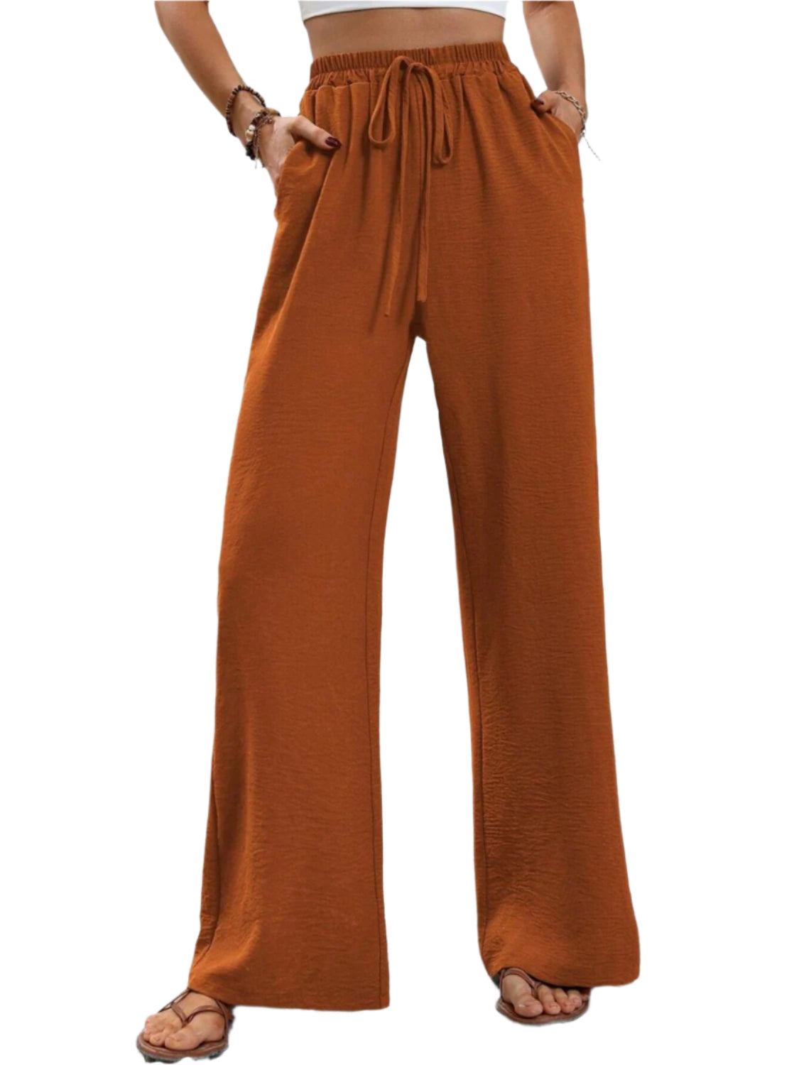 Wide Leg Drawstring Pants