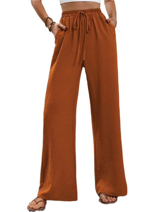 Wide Leg Drawstring Pants
