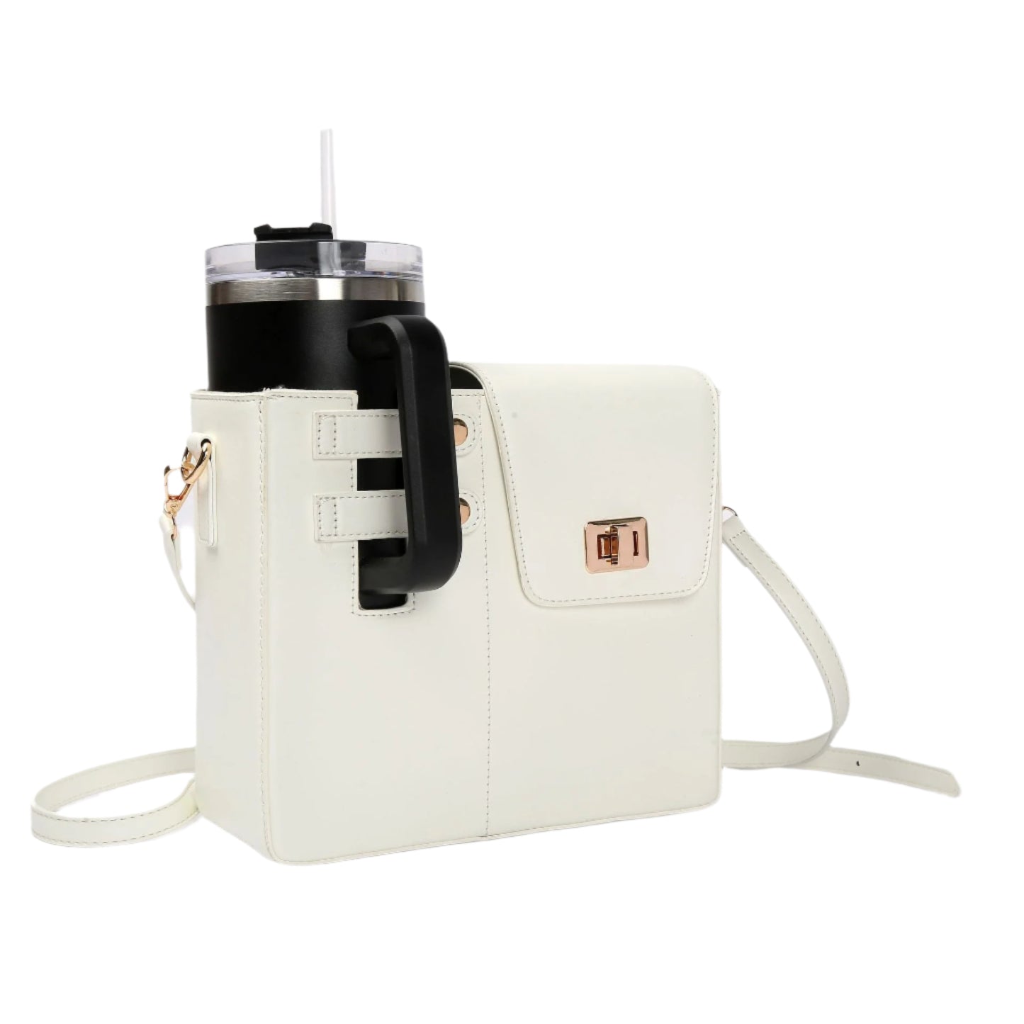 PU Leather Bottle Holder Shoulder Bag