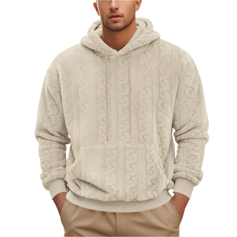 Men's Hooded Teddy Plush Sweater