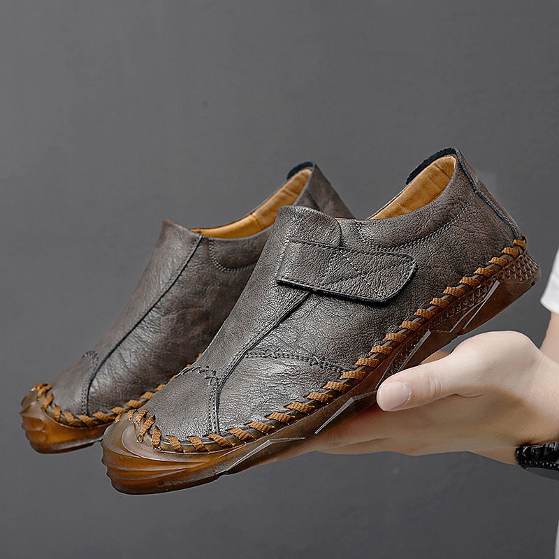 Handmade Men's Velcro Closure Shoes