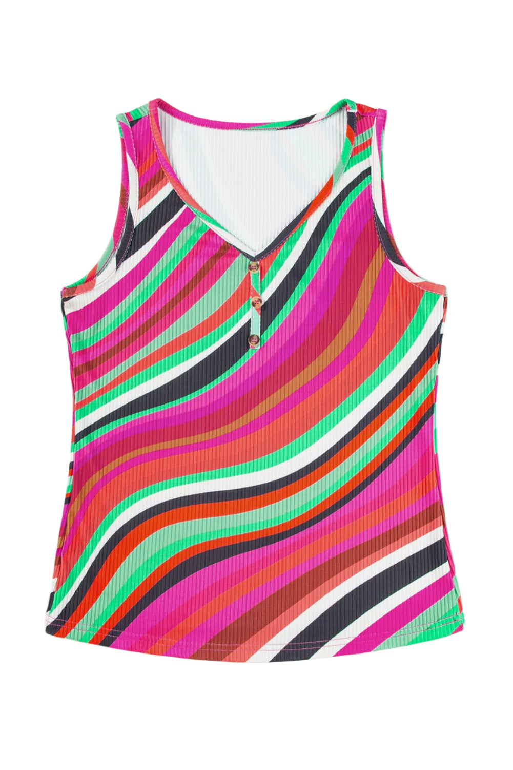 Color Block Round Neck Tank