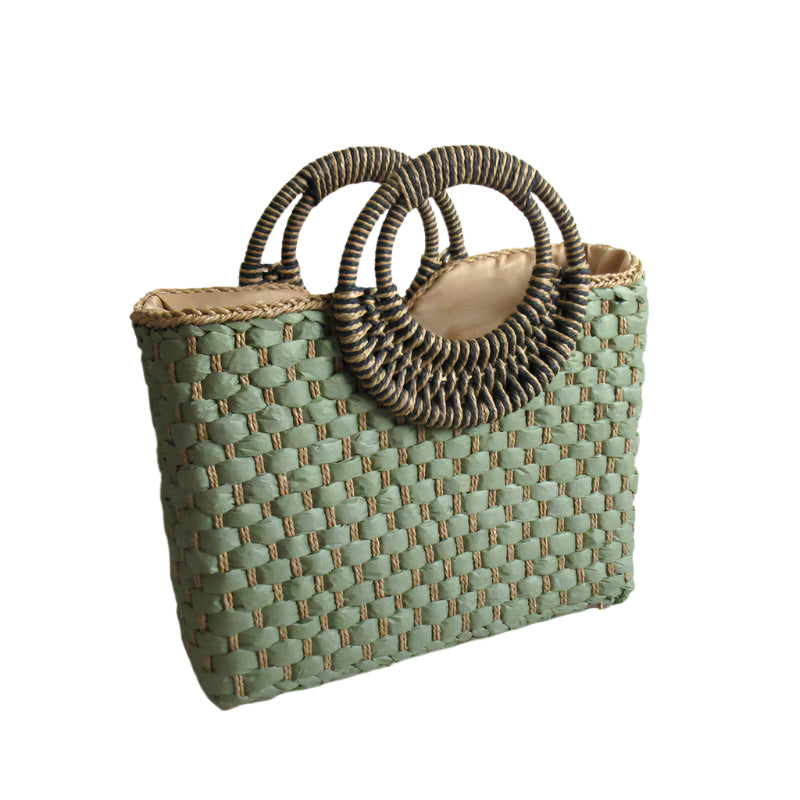Hand Woven Straw Tote