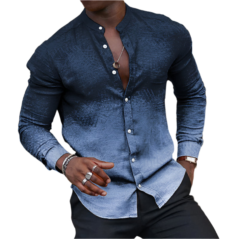 Men's Gradient Long Sleeve Shirt