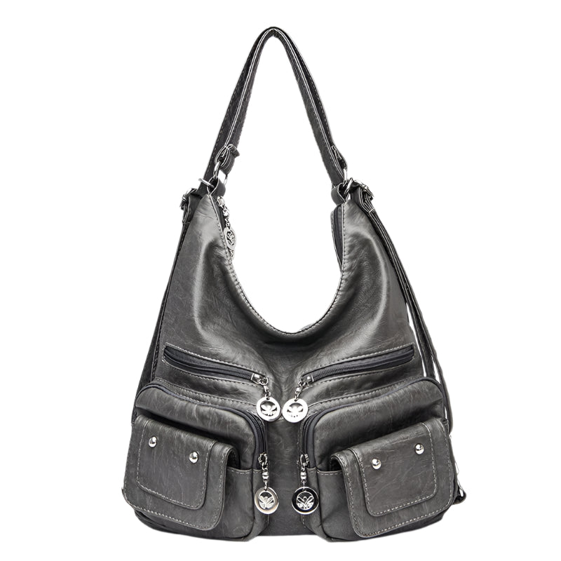 Soft PU Leather Textured Shoulder Bag