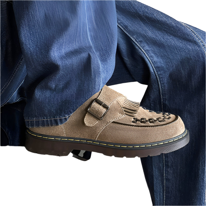 Men's Cowhide Leather Tassel Loafers