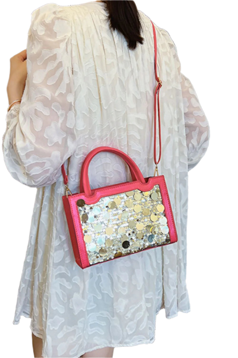 PU Leather Sequin Handbag