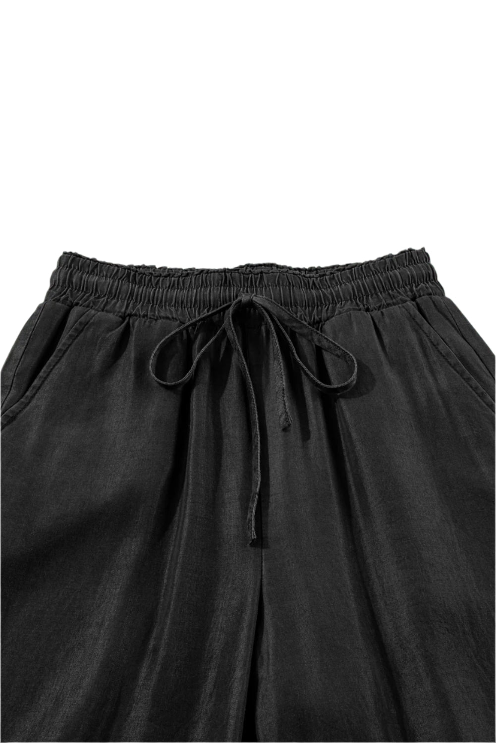 Drawstring Wide Leg Jeans