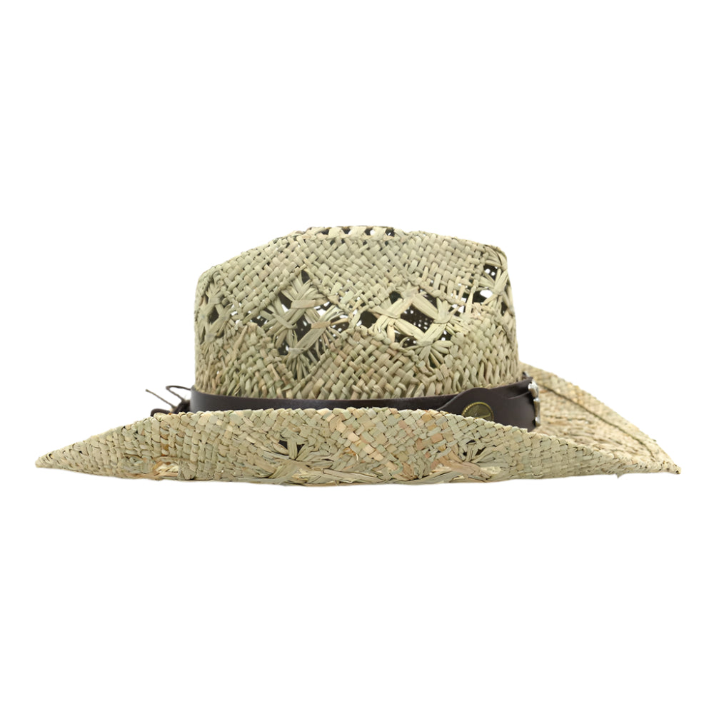 Hand Woven Steer Embellished Western Cowboy Hat