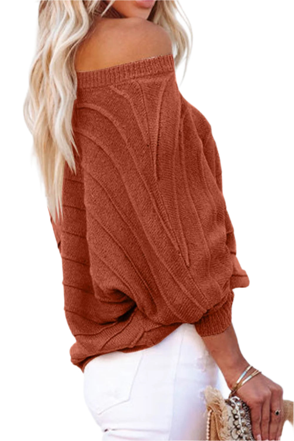 Round Neck Long Sleeve Knit Top
