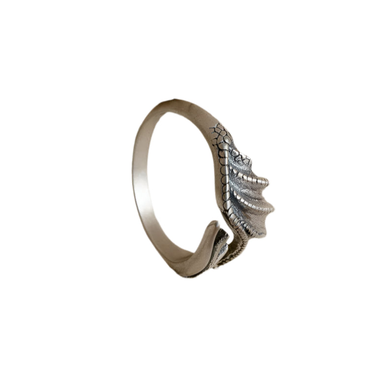 S925 Sterling Silver Dragon Wings Ring