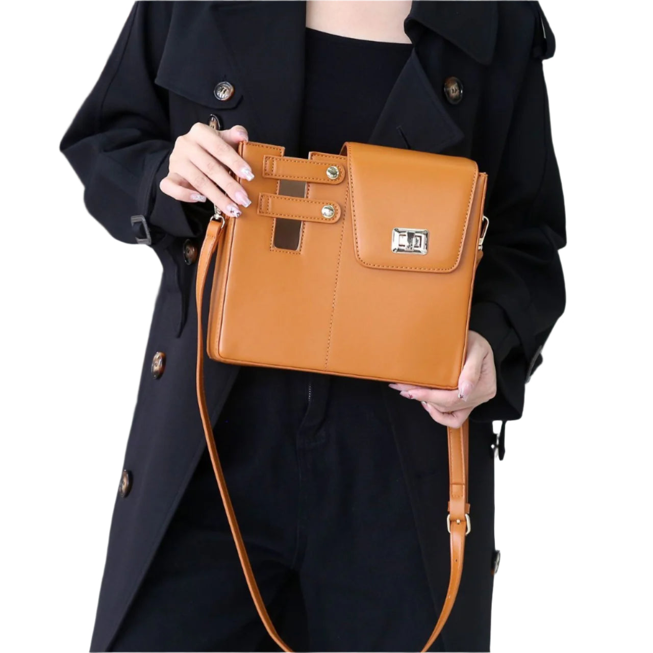 PU Leather Bottle Holder Shoulder Bag