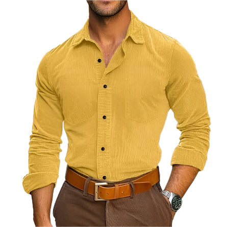 Men's Long Sleeve Corduroy Shirt