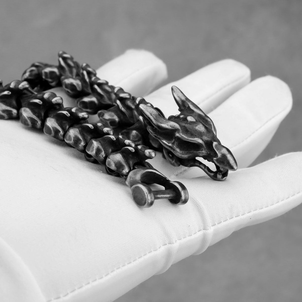 Men's Stainless Steel Jormungandr Keel Chain Bracelet