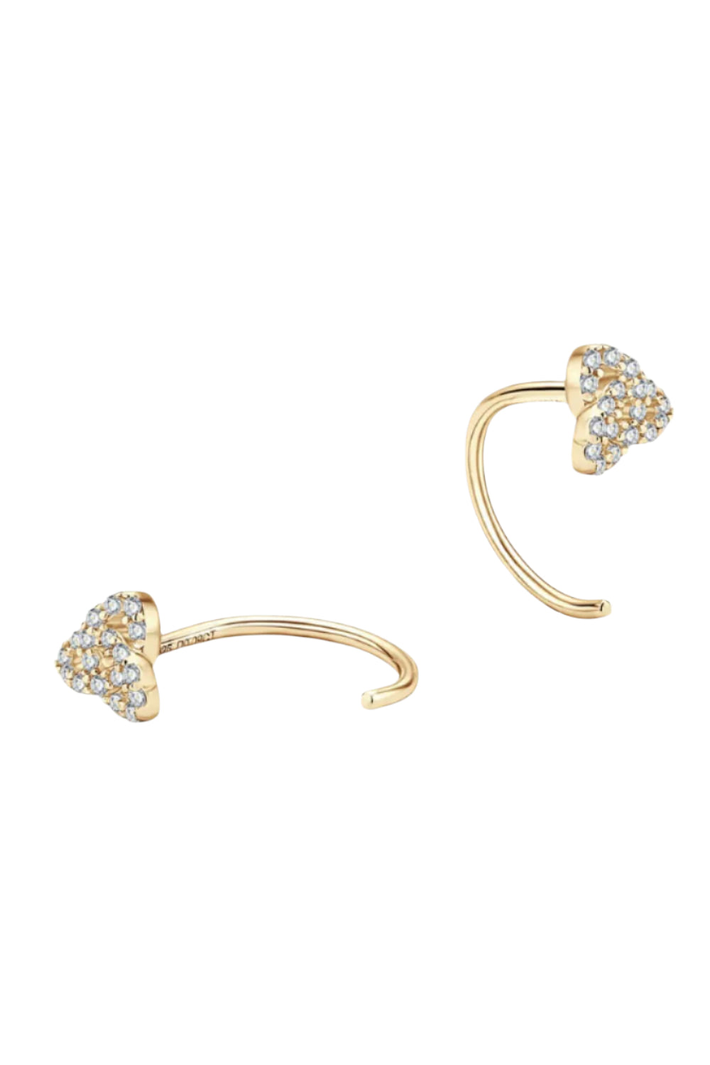 Moissanite Triquetra 925 Sterling Silver Earrings