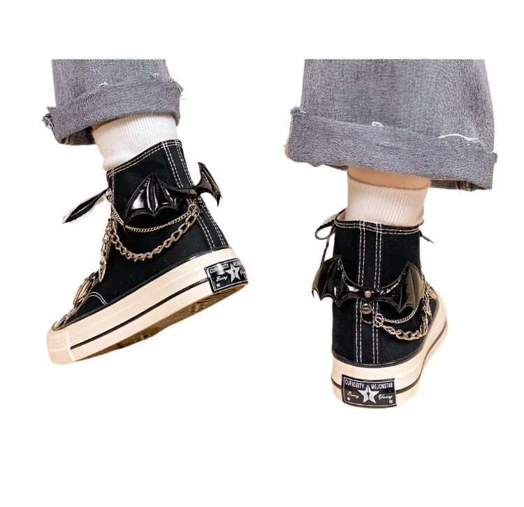 Batwing Canvas High Top Shoes