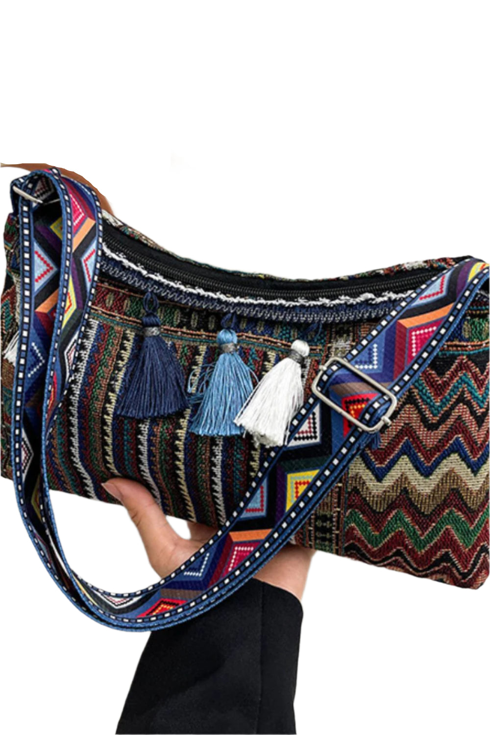 Tassel Adjustable Strap Shoulder Bag