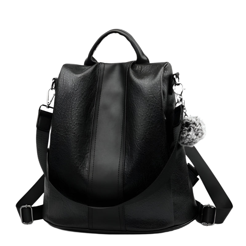 Sheepskin Patchwork Messenger Style Bag with Shoulder Strap