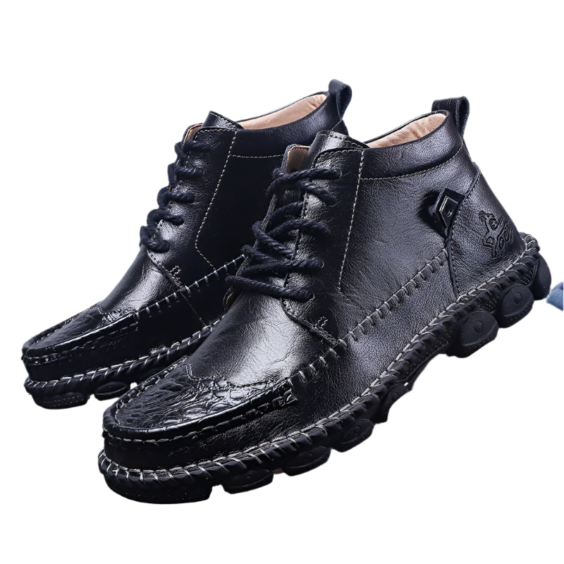Men's Cowhide Leather Hand Stitched Ankle Boots