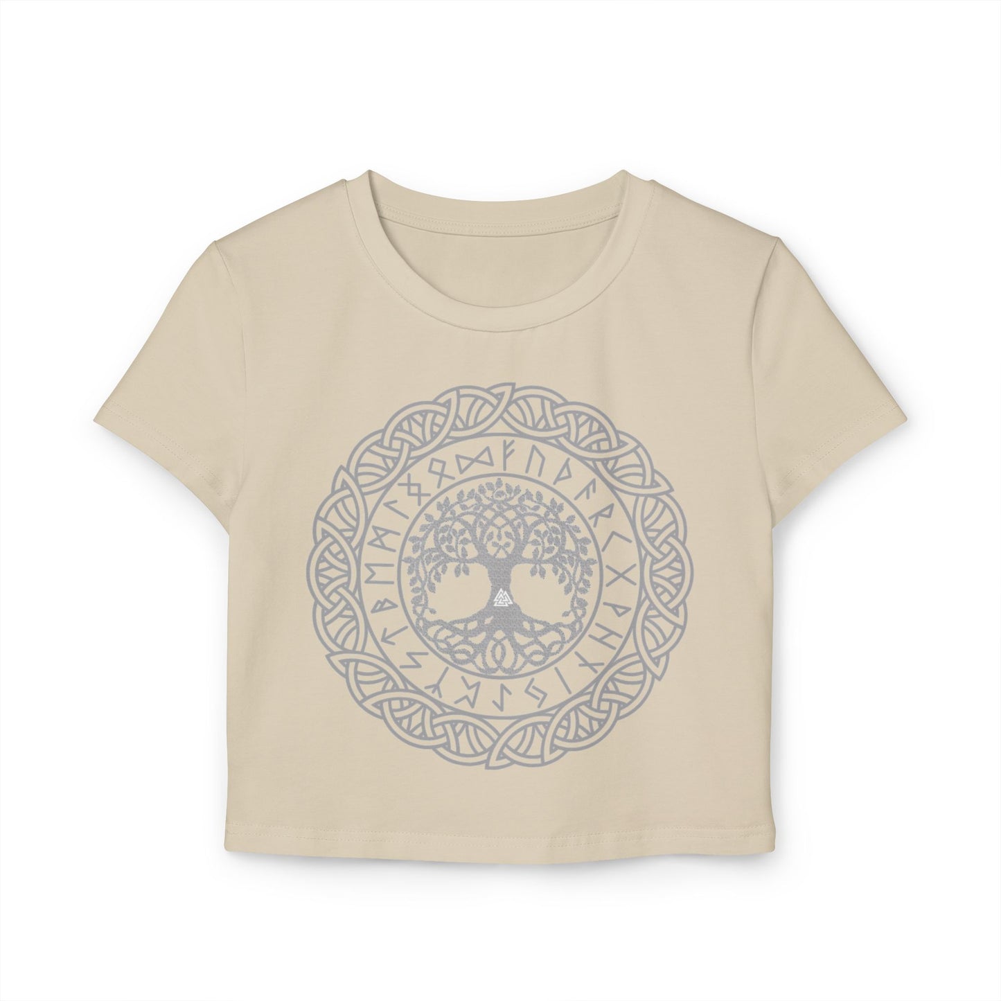 Women's Baby Yggdrasil Tee with Norse Elder Futhark Runes