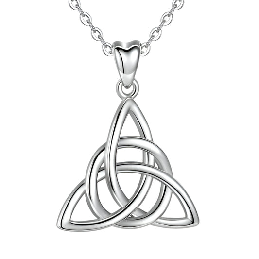 925 Sterling Silver Triquetra Necklace