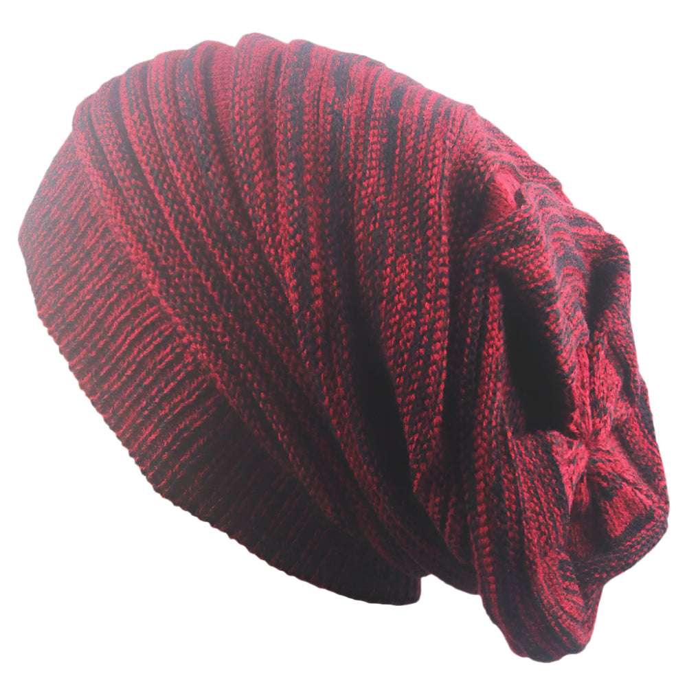 Two Color Knitted Beanie Hat