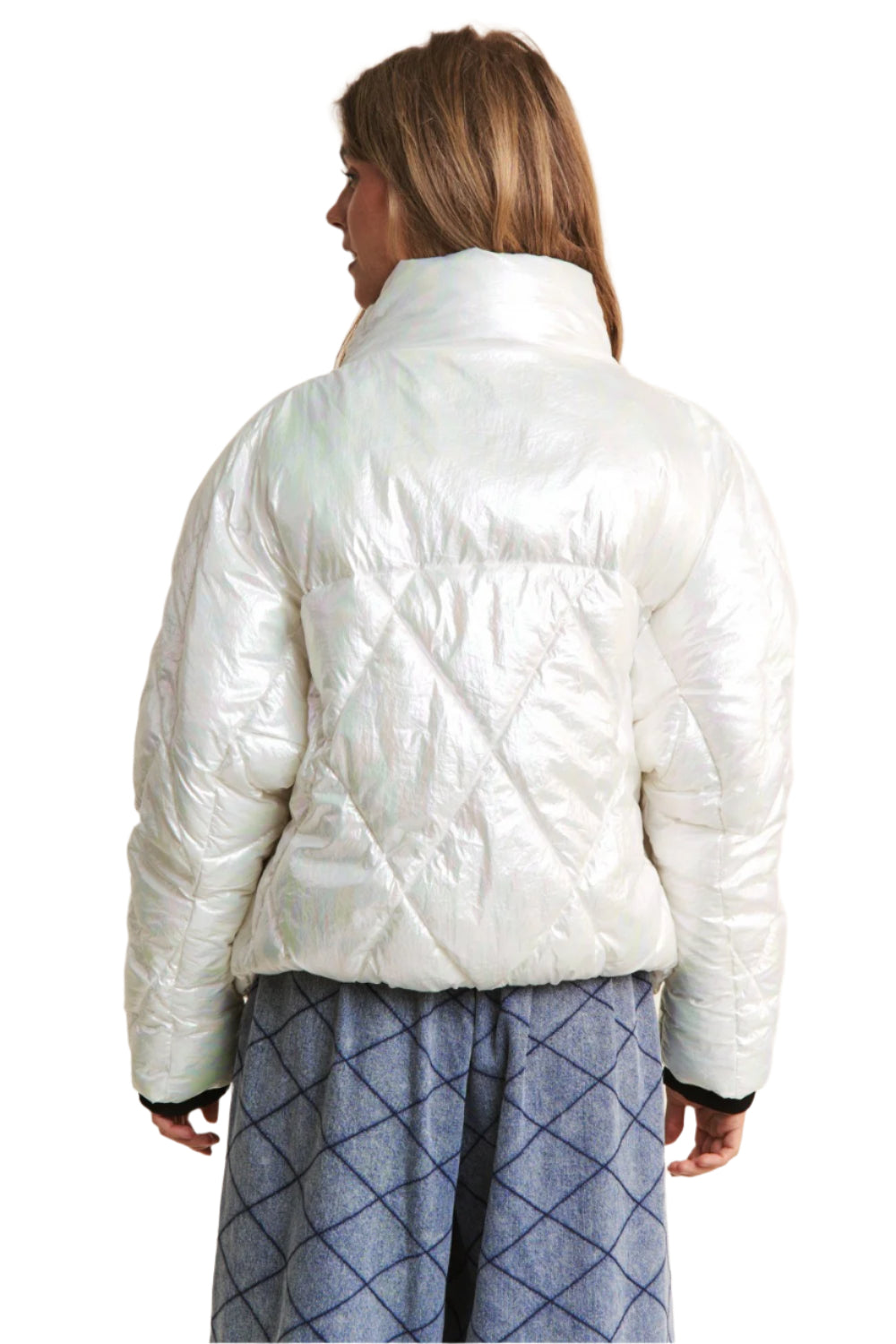 J.NNA Quilted Mock Neck Puffer Jacket