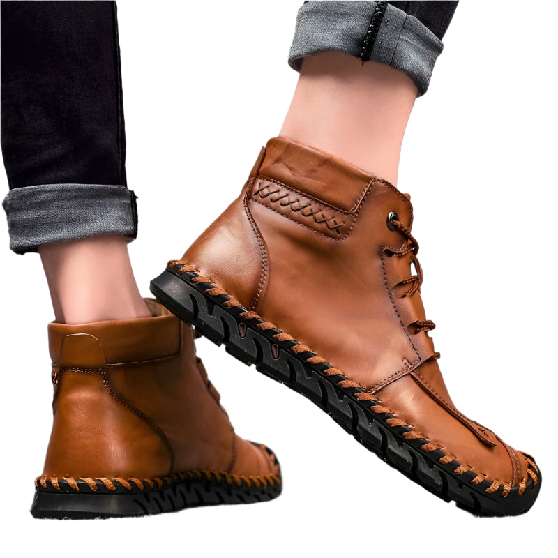 Cowhide Leather Hand Stitched Men's Boots