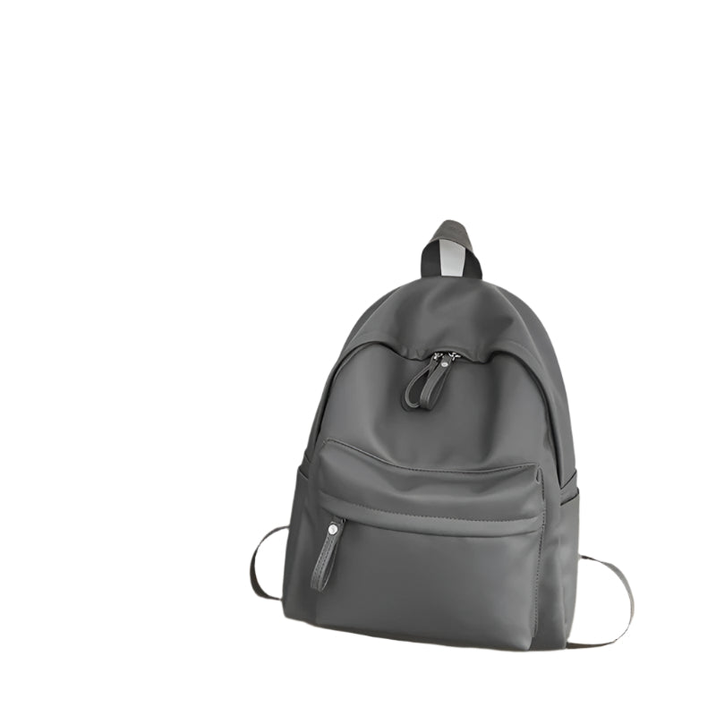 PU Leather Zip Backpack Bag