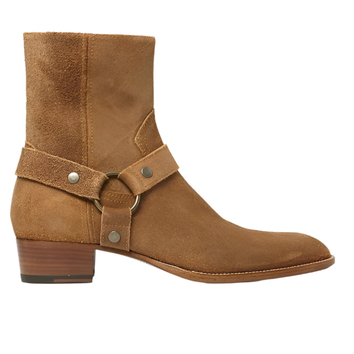 Men's Cowhide Leather Heel Martin Boots