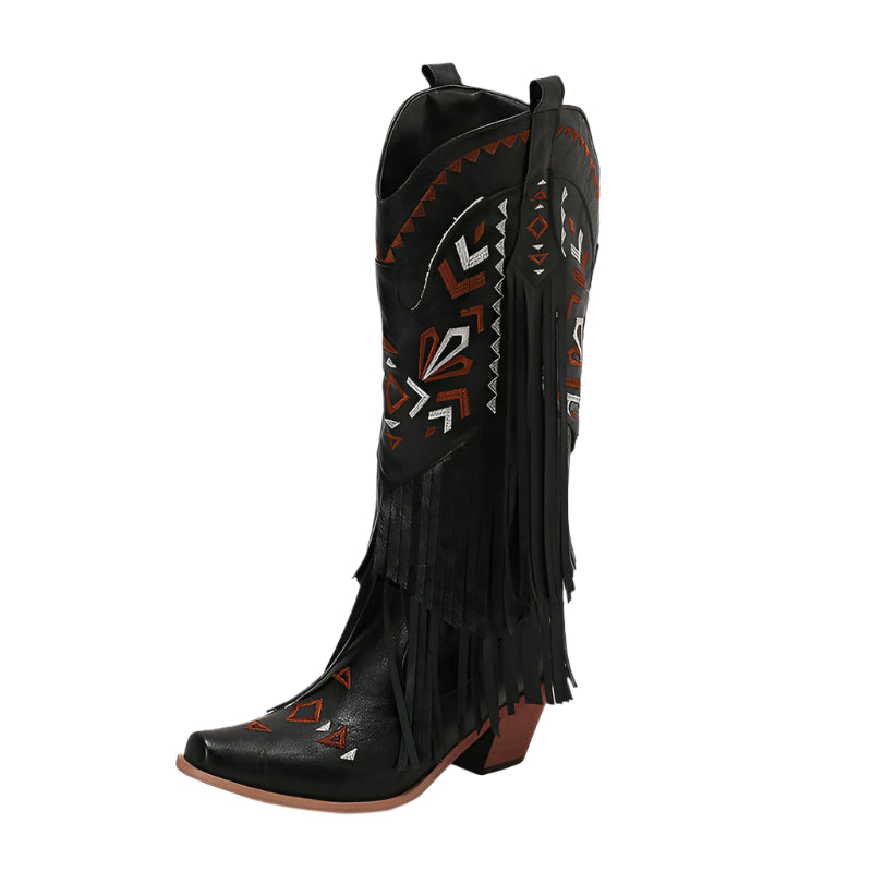 PU Leather Tassel Boots