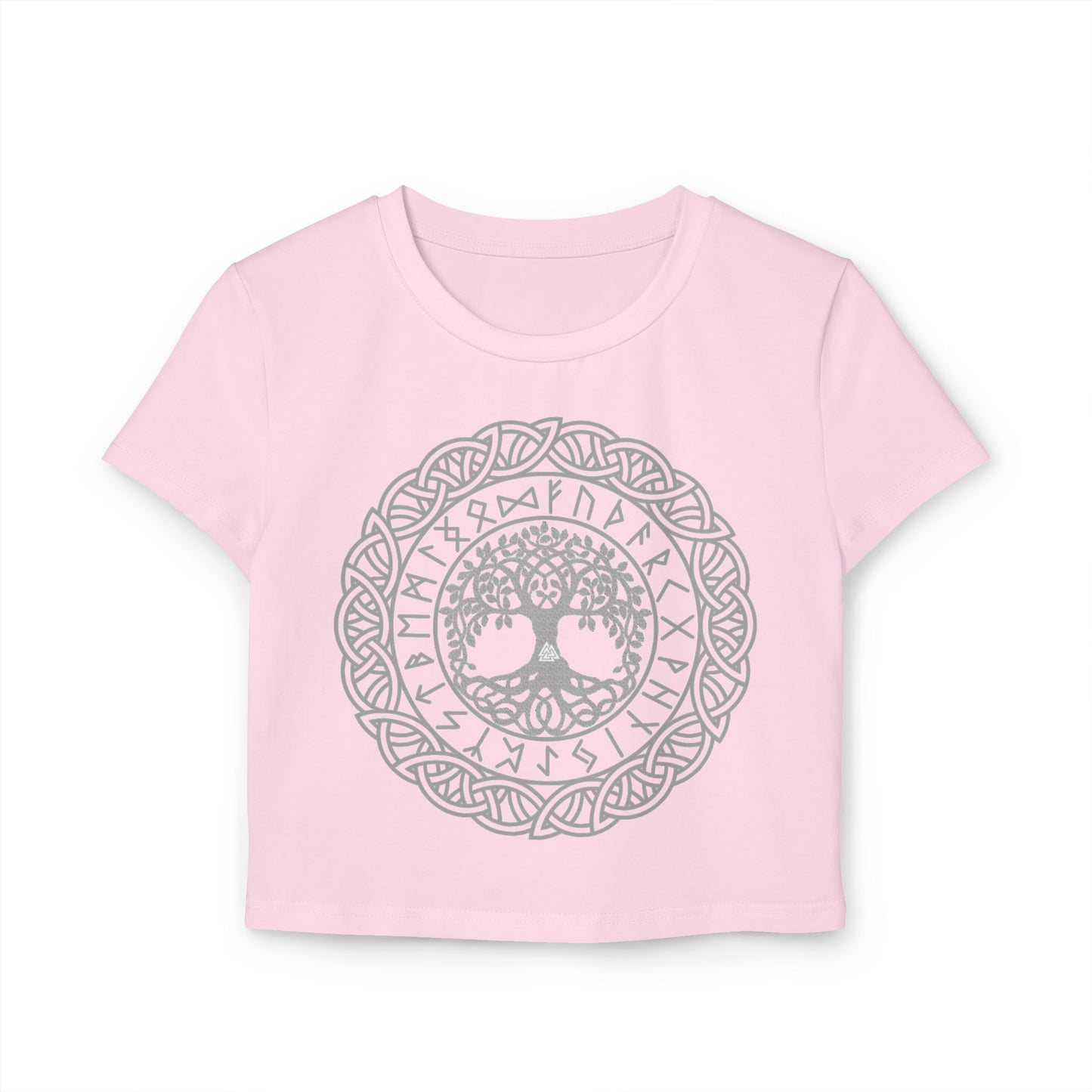 Women's Baby Yggdrasil Tee with Norse Elder Futhark Runes
