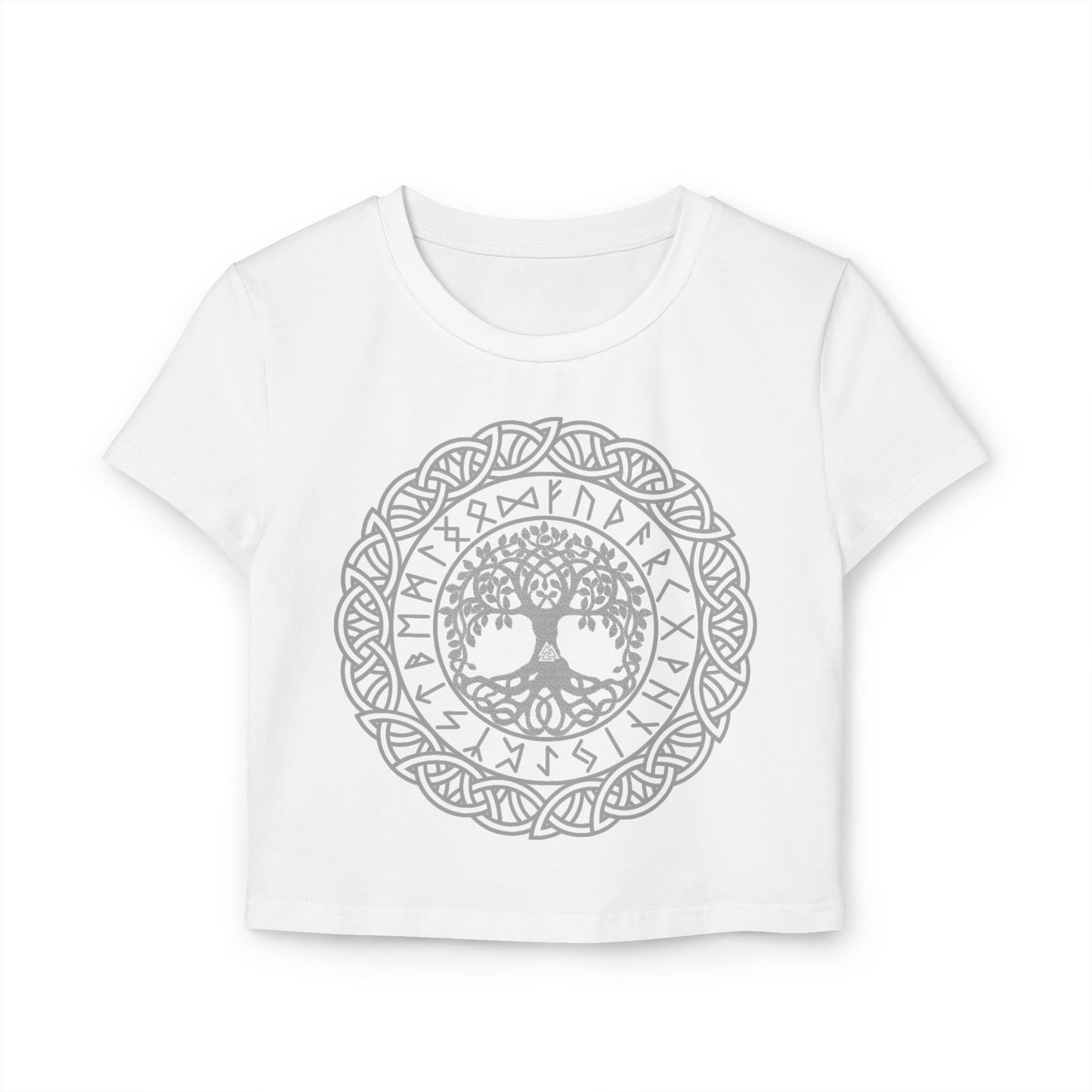 Women's Baby Yggdrasil Tee with Norse Elder Futhark Runes