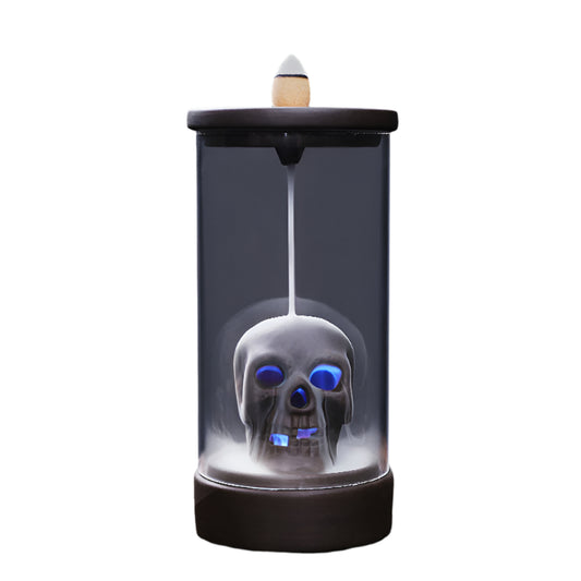 Ceramic Backflow Skull Incense Burner